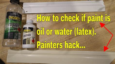 how do you test for oil based paint|how to tell if painting over latex.